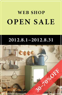 OPEN SALE,2012.8.1~2012.8.31,30~70%OFF